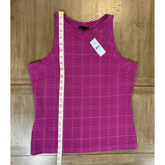 NWT Ann Taylor Purple Textured Trim Tank Sleeveless Top Women’s Petite Small NEW - Picture 11 of 16
